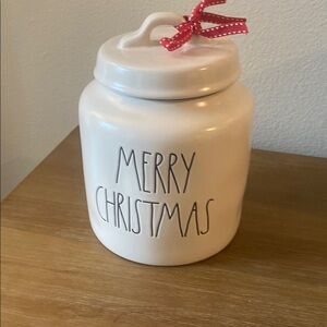 Rae Dunn White 'Merry Christmas' Cookie Jar
